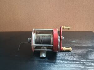 J. C. Higgins Model 482 red fishing reel - Unknown Working Condition